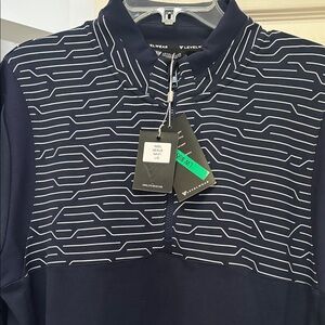 Levelwear Men's Navy Patterned Golf jacket